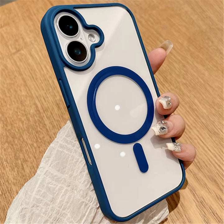 Crystal Clear Magnetic Ring Protective Armor Case MagSafe Transparent Anti-Yellowing Military-Grade for Apple iPhone 16