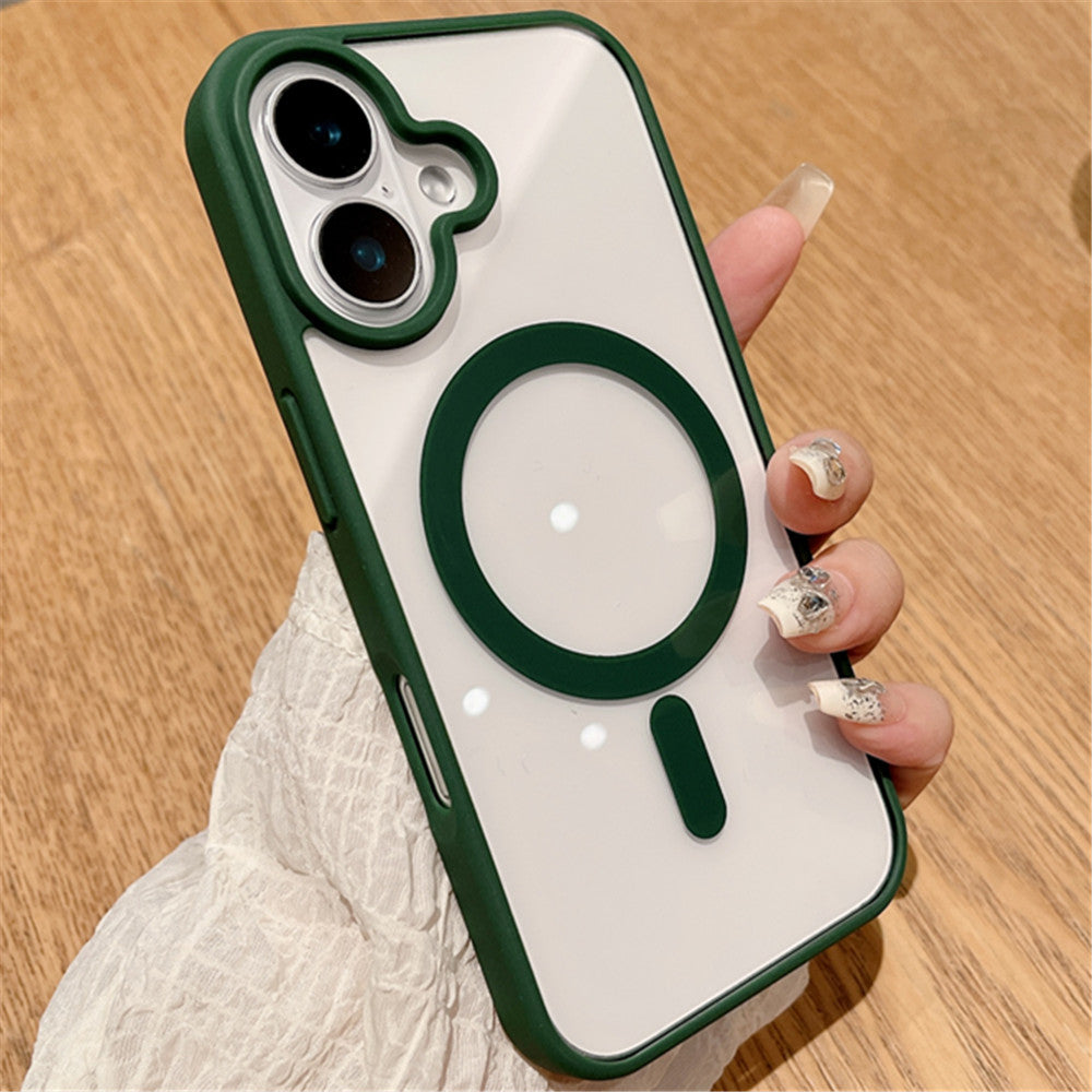 Crystal Clear Magnetic Ring Protective Armor Case MagSafe Transparent Anti-Yellowing Military-Grade for Apple iPhone 16
