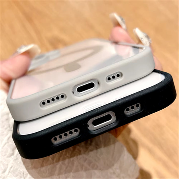 Crystal Clear Magnetic Ring Protective Armor Case MagSafe Transparent Anti-Yellowing Military-Grade for Apple iPhone 16