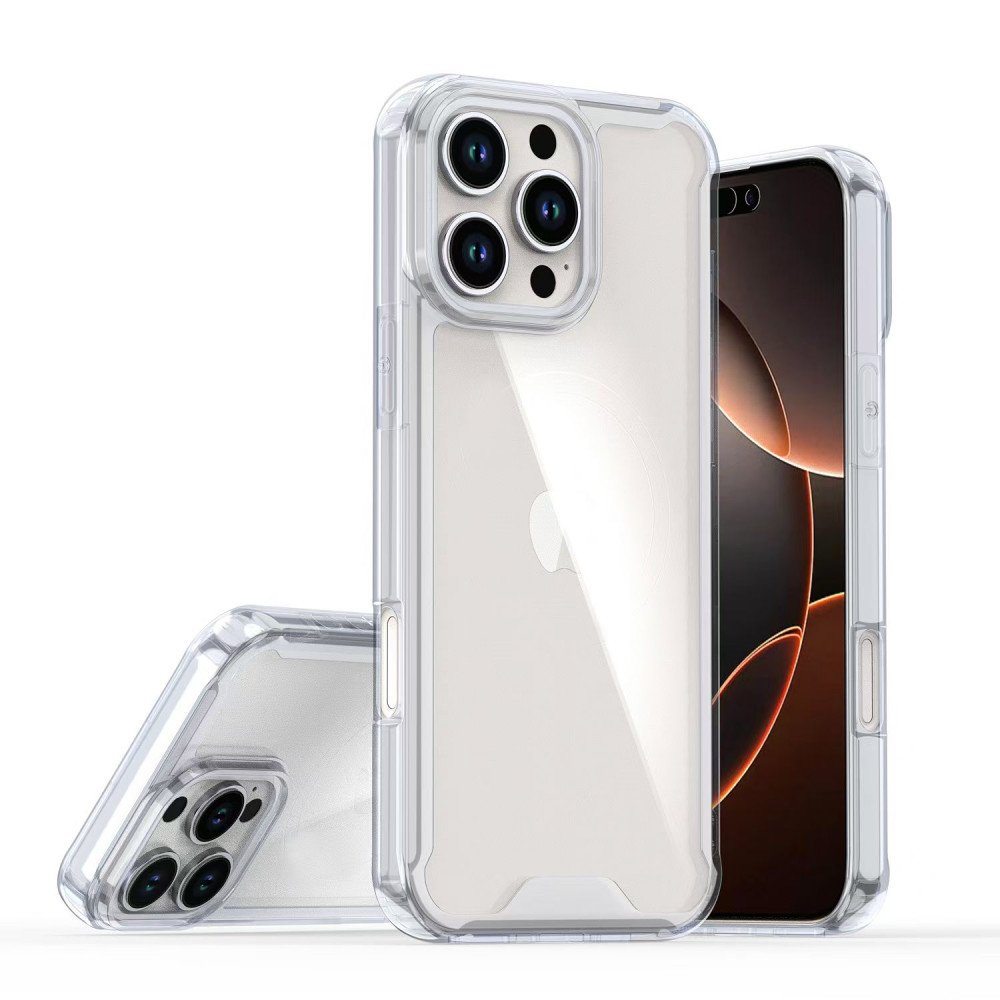 Clear Armor Hybrid Transparent Case: Shockproof Protection with Anti-Scratch Technology for iPhone 16 Pro