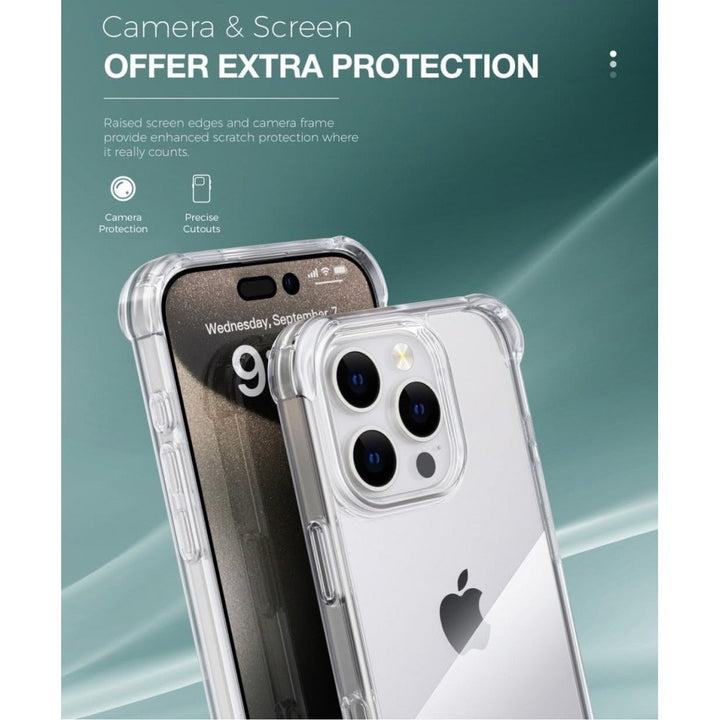 Clear Armor Hybrid Transparent Case: Shockproof Protection with Anti-Scratch Technology for iPhone 16 Pro Max