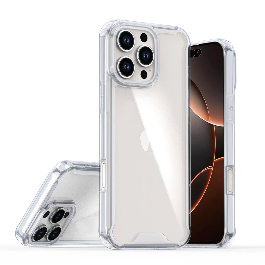 Clear Armor Hybrid Transparent Case – Shockproof, Anti-Scratch TPU Bumper for iPhone 16 Ultimate Protection