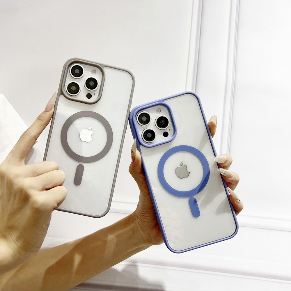 Crystal Clear Magnetic Ring Protective Armor Case with MagSafe Technology for Apple iPhone 16 Pro