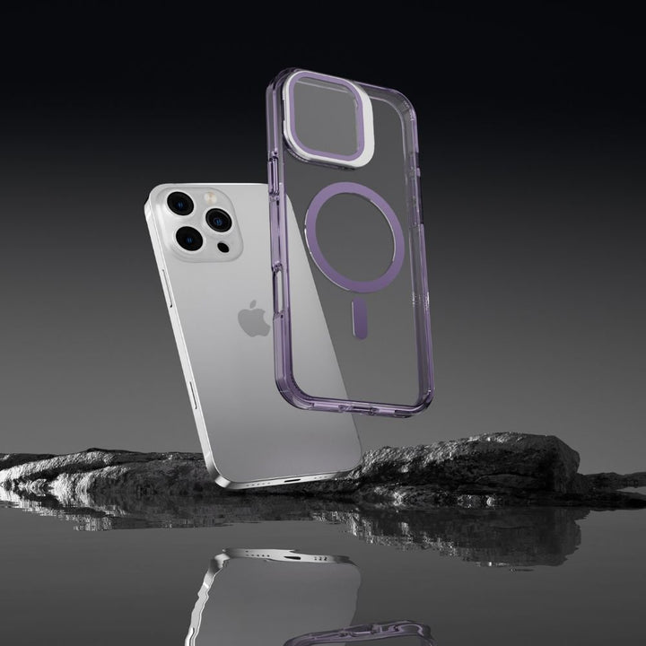 Clear Magnetic Case with Camera Protection Kickstand Military-Grade Drop Protection for Apple iPhone 16 Pro