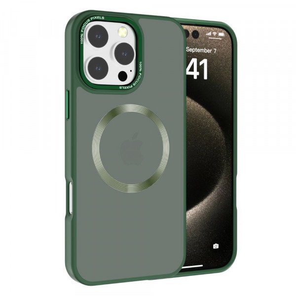 Magnetic MagSafe Armor Case with Stainless Steel Protection for Enhanced Durability for iPhone 16 Pro Max
