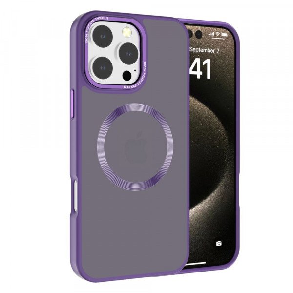 Magnetic MagSafe Armor Case with Stainless Steel Protection for Enhanced Durability and Sleek Design for iPhone 16 Pro