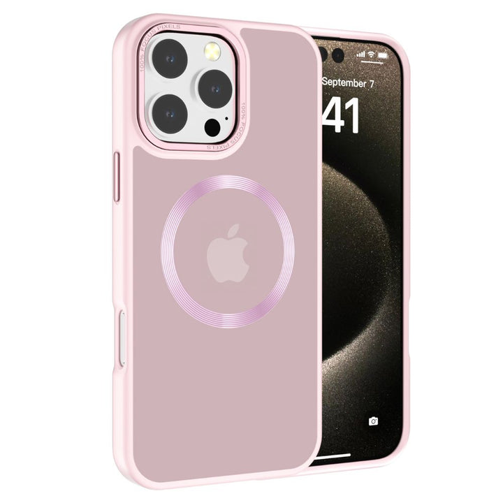Magnetic MagSafe Armor Case with Stainless Steel Protection, Shockproof Hybrid Design, Slim Fit, for Enhanced Durability - iPhone 16