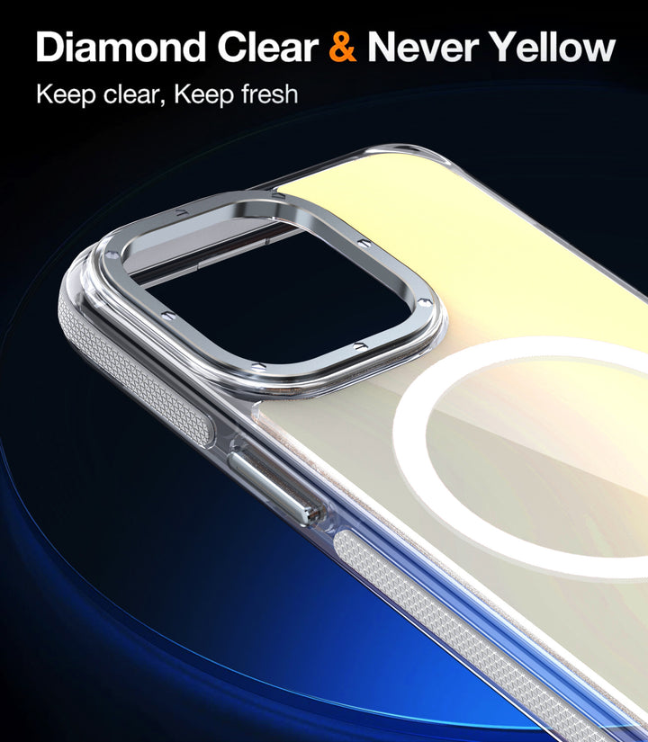 Stylish Two-Tone Neon Bumper MagSafe Magnetic Cover Case, Modern Bumper Protection, Magnetic Fit, for iPhone 16 Pro