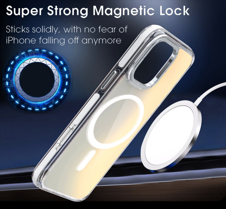 Stylish Two-Tone Neon Bumper MagSafe Magnetic Cover Case, Modern Bumper Protection, Magnetic Fit, for iPhone 16 Pro