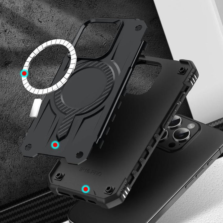 Full Body Super MagSafe Military Grade Protection Heavy Duty Shockproof Case with Kickstand for Apple iPhone 16 Pro Max