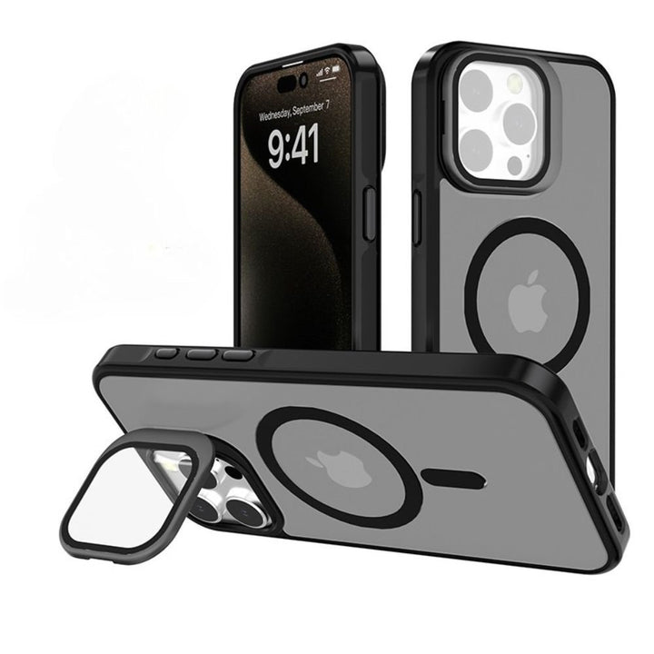Premium Matte Magnetic Case with Camera Protection & Kickstand for iPhone 16 Pro Max