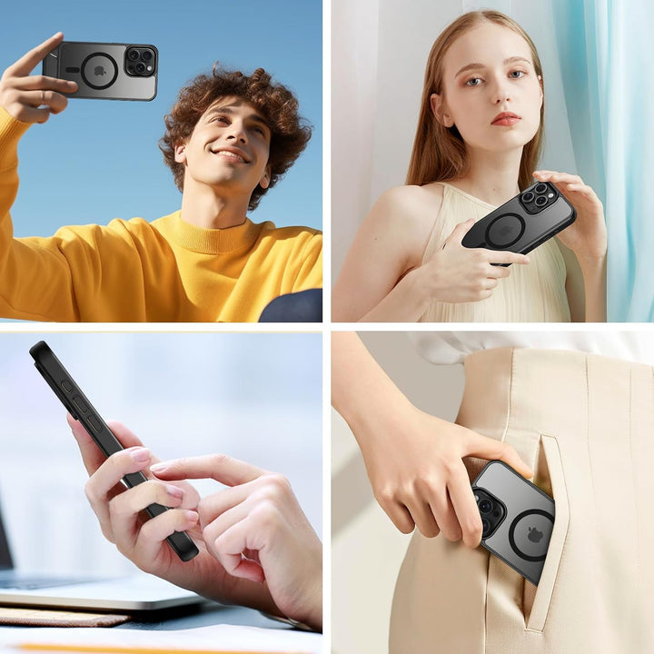 Slim Shockproof Matte Magnetic Magsafe Case with Invisible Kickstand | Premium Protection for Apple iPhone 16