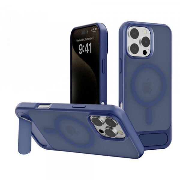 Slim Shockproof Magnetic Case with Invisible Kickstand for iPhone 16 Pro Max