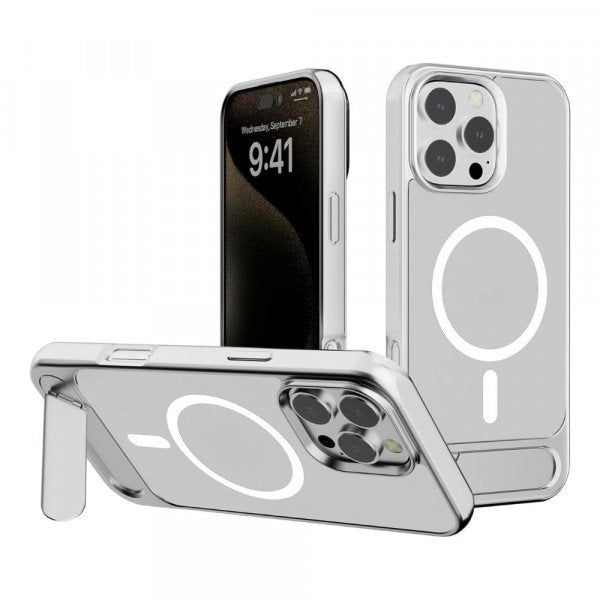 Slim Shockproof Magnetic Case with Invisible Kickstand for iPhone 16 Pro Max