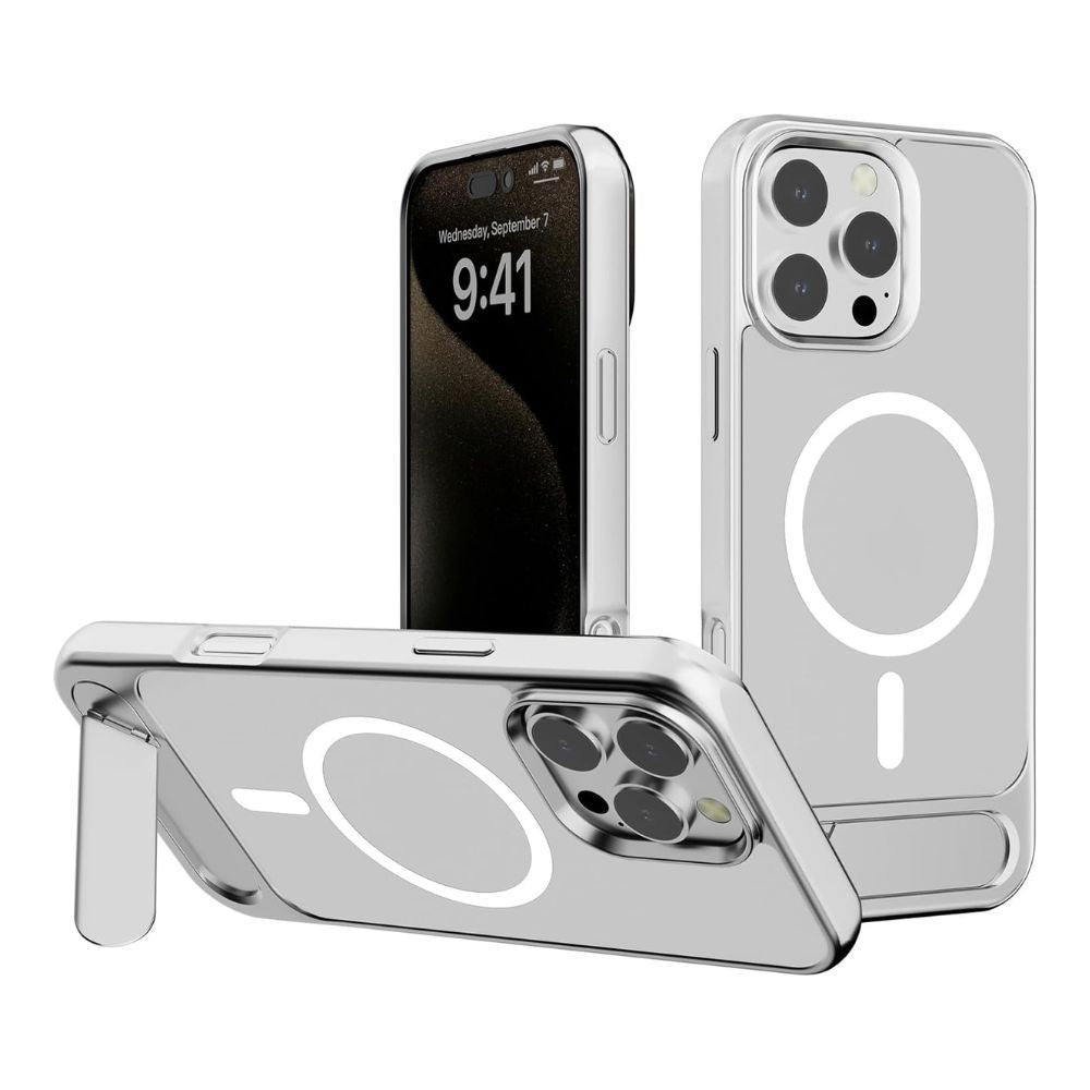 Slim Shockproof Matte Finish Magnetic Case with Invisible Kickstand, Magsafe Compatible, Premium Protection for Apple iPhone 16 Pro Max