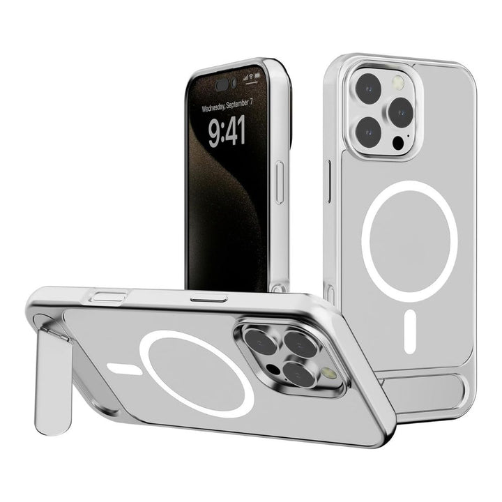 Slim Shockproof Matte Finish Magnetic Case with Invisible Kickstand, Magsafe Compatible, Premium Protection for Apple iPhone 16 Pro Max