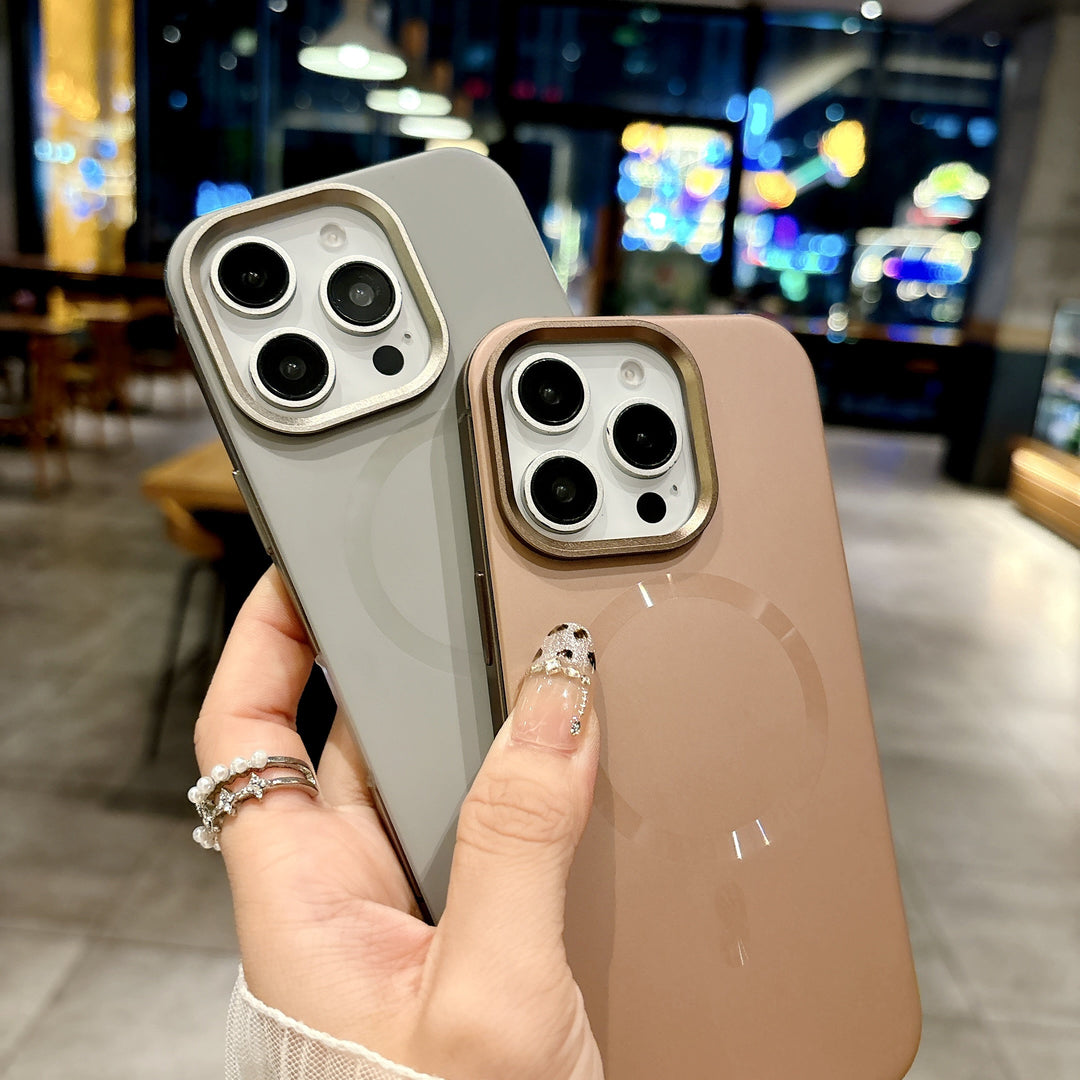 Slim Matte Metallic MagSafe Phone Case with Magnetic Ring, Shock Absorption & Ultra-Slim Design for Apple iPhone 16 Pro Max