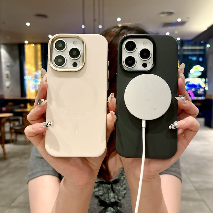 Slim Matte Metallic MagSafe Phone Case with Magnetic Ring, Shock Absorption & Ultra-Slim Design for Apple iPhone 16 Pro Max