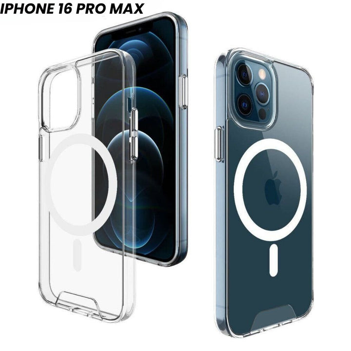 Slim Crystal Clear MagSafe Magnetic Protection Case for iPhone 16 Pro Max