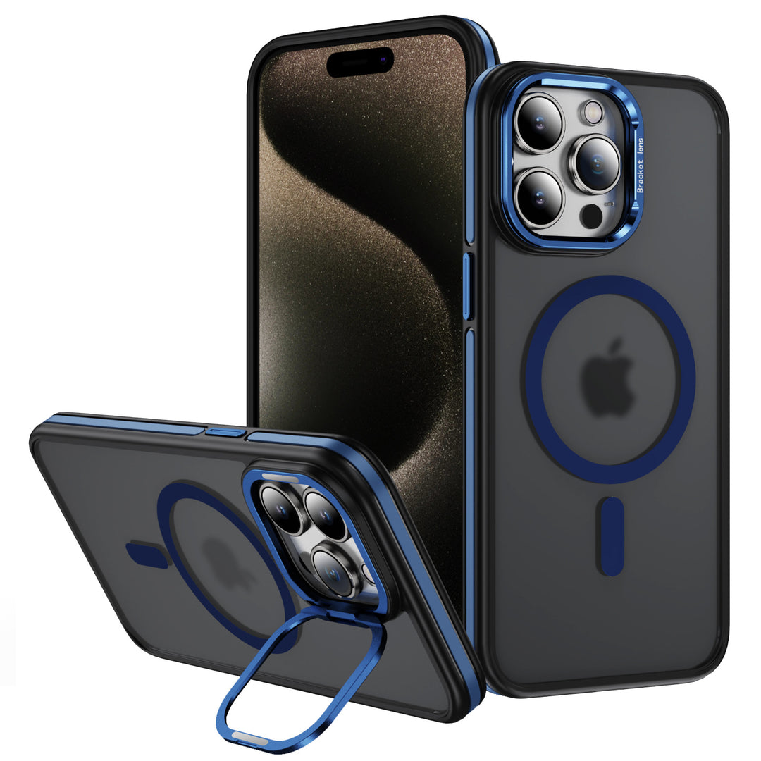 Premium Matte Finish Magnetic Magsafe Kickstand Case with Camera Protection for Apple iPhone 16 Pro Max
