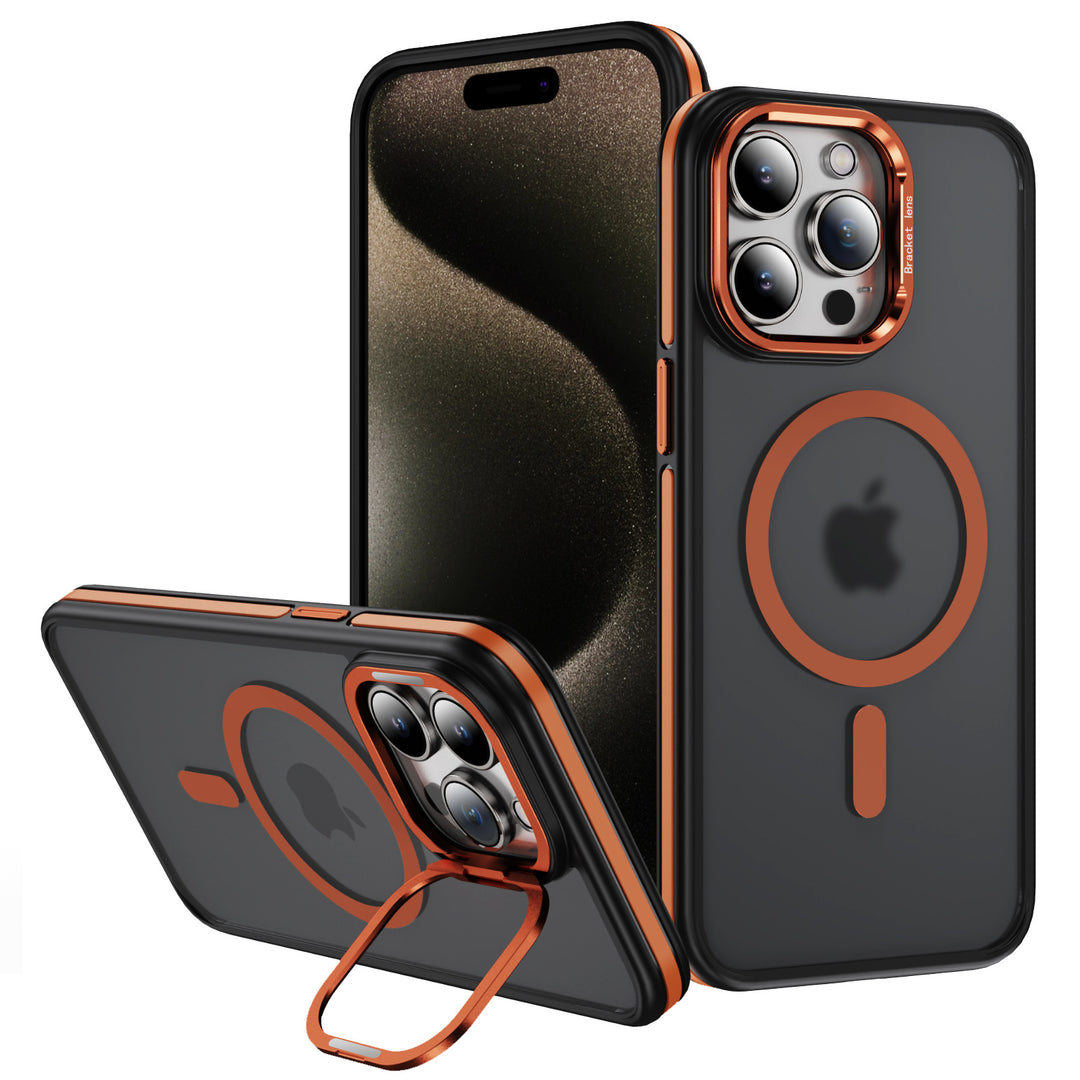 Premium Matte Finish Magnetic Magsafe Kickstand Case with Camera Protection for Apple iPhone 16 Pro Max