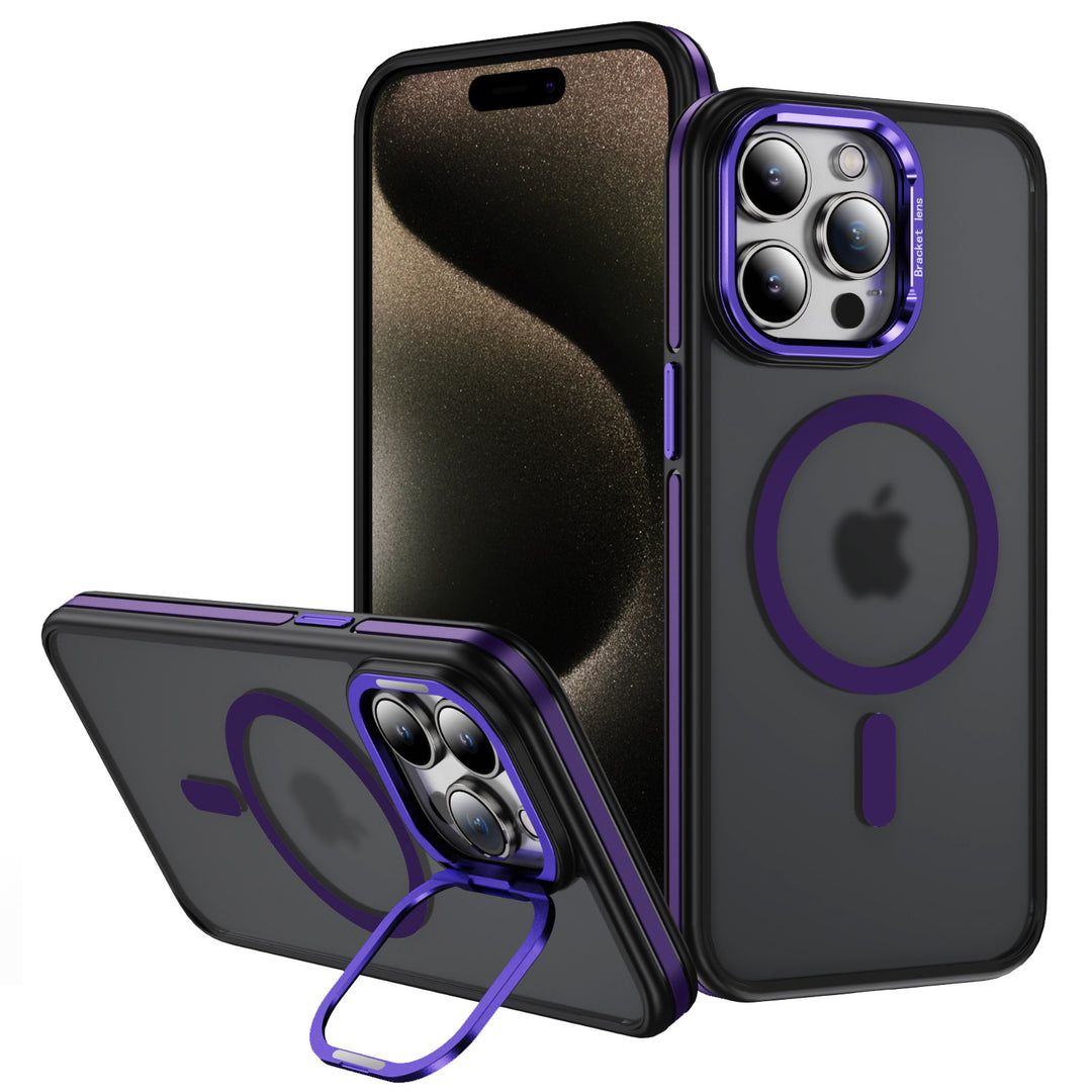Premium Matte Finish Magnetic Magsafe Kickstand Case with Camera Protection for Apple iPhone 16 Pro Max