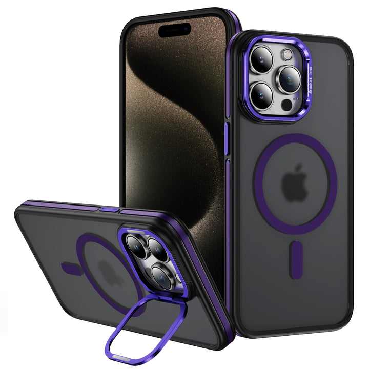 Premium Matte Finish Magnetic Magsafe Kickstand Case with Camera Protection for Apple iPhone 16 Pro Max