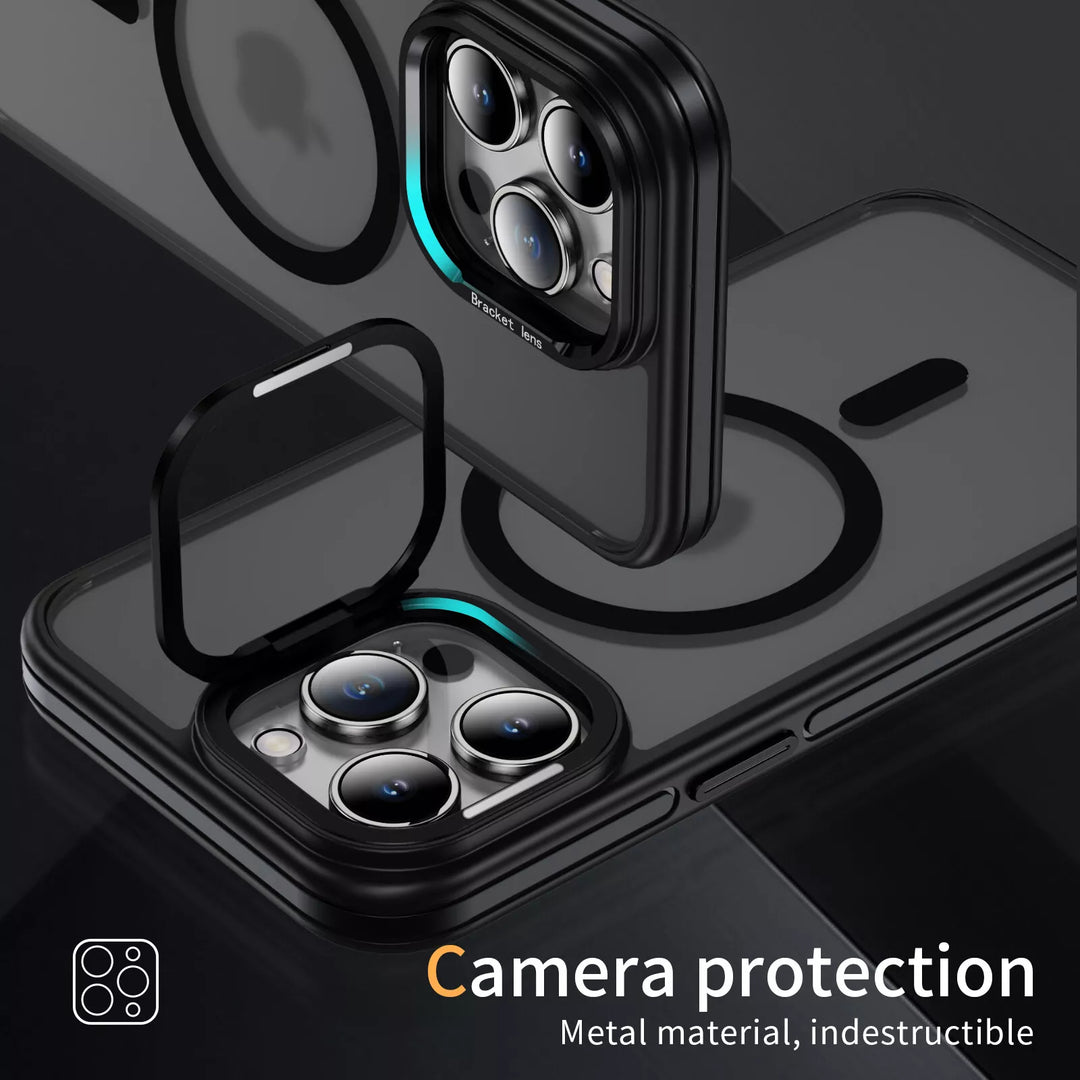 Premium Matte Finish Magnetic Magsafe Kickstand Case with Camera Protection for Apple iPhone 16 Pro Max