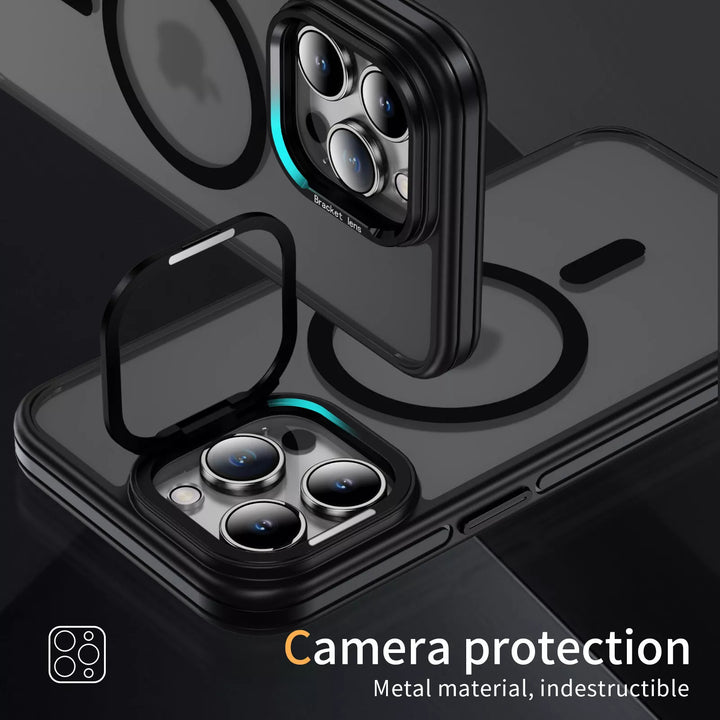 Premium Matte Finish Magnetic Magsafe Kickstand Case with Camera Protection for Apple iPhone 16 Pro Max