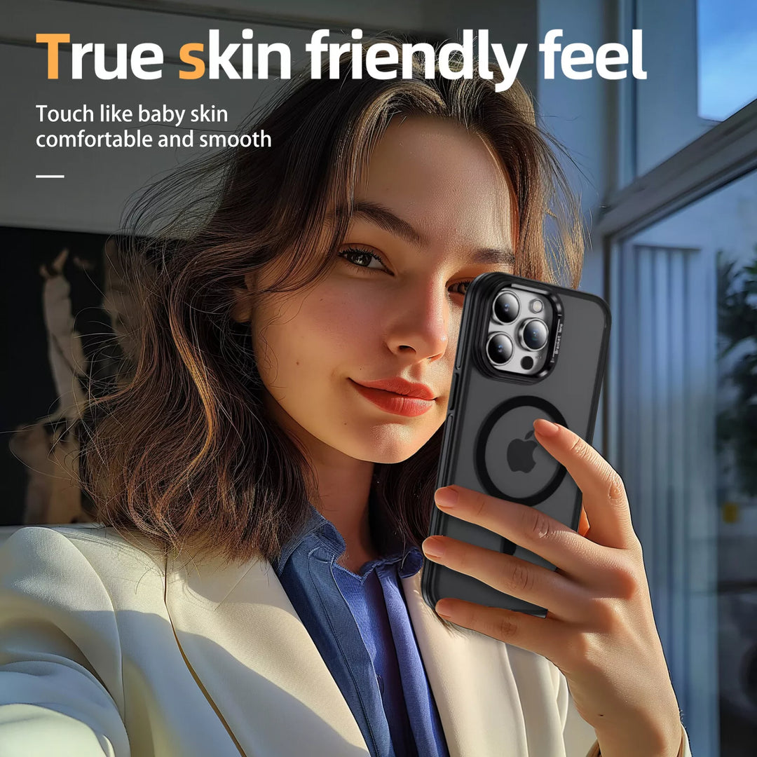 Premium Matte Finish Magnetic Magsafe Kickstand Case with Camera Protection for Apple iPhone 16 Pro Max