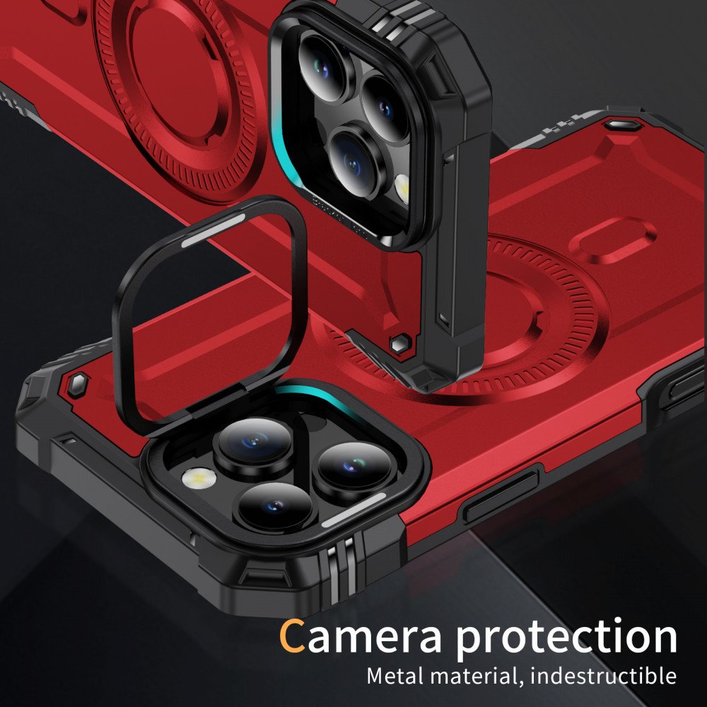 Full Body Magnetic MagSafe Military-Grade Shockproof Protective Case with Kickstand for Apple iPhone 16 Pro