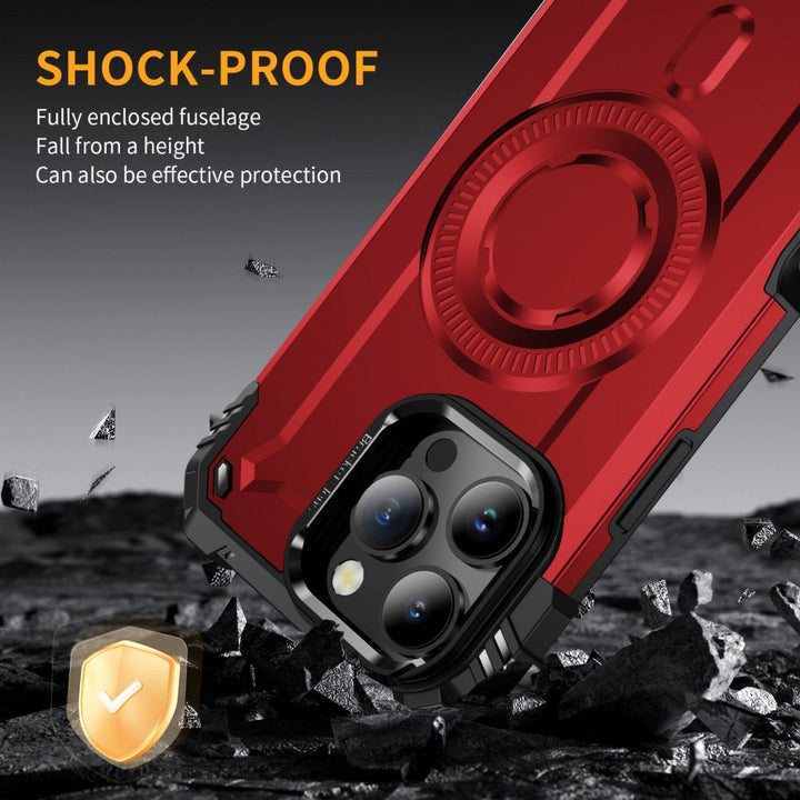 Full Body Magnetic MagSafe Military-Grade Shockproof Protective Case with Kickstand for Apple iPhone 16 Pro