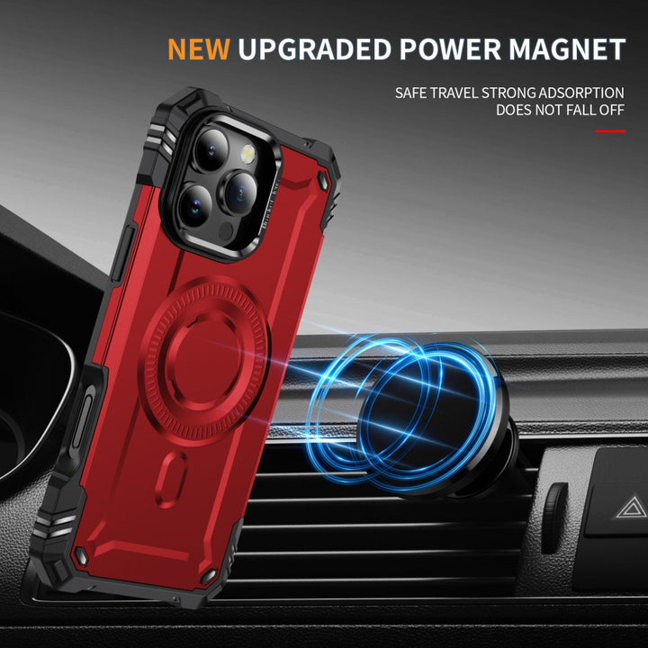 Full Body Magnetic MagSafe Military-Grade Shockproof Protective Case with Kickstand for Apple iPhone 16 Pro