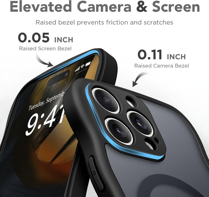 Curly Wavy Grip Matte Translucent Magnetic Magsafe Ring Case with Camera Protection for Apple iPhone 16 Pro Max