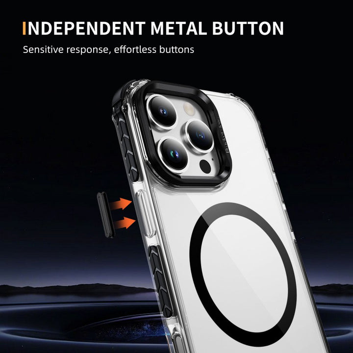 Transparent Super MagSafe Bumper Case with Lens Kickstand Camera Protection for Apple iPhone 16 Pro Max