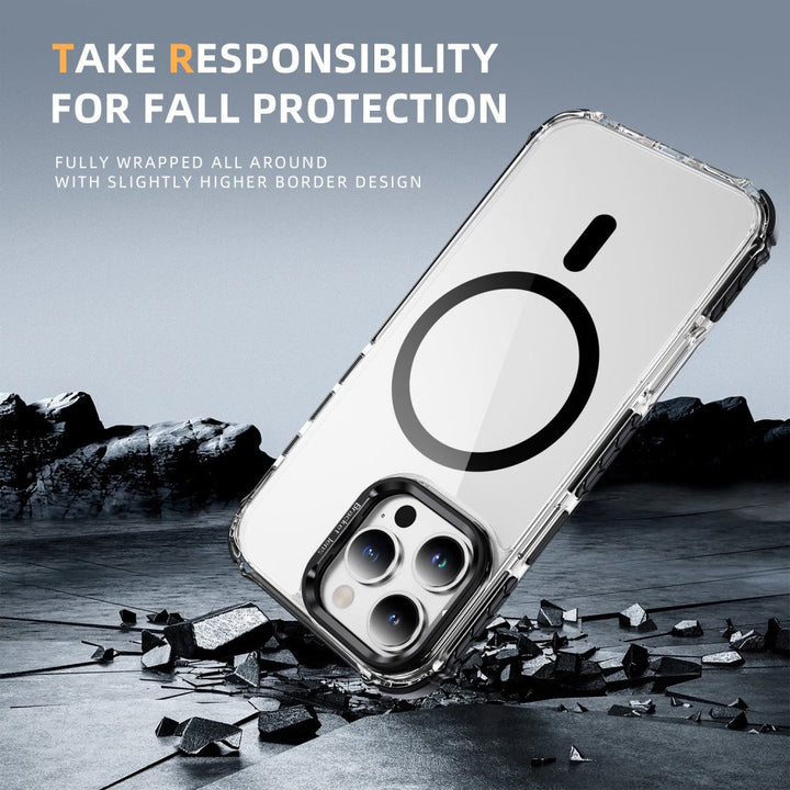 Transparent Super MagSafe Bumper Case with Lens Kickstand Camera Protection for Apple iPhone 16 Pro Max