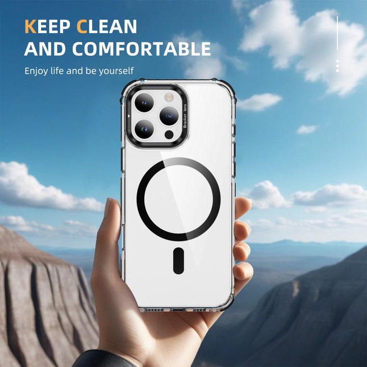 Transparent Super MagSafe Bumper Case with Lens Kickstand Camera Protection for Apple iPhone 16 Pro Max