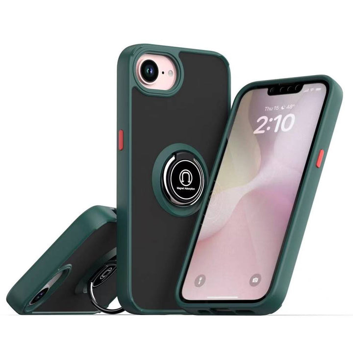 Tuff Slim Armor Hybrid Ring Stand Case, Dual-Layer Protection, Kickstand, Shockproof, for Apple iPhone 16e