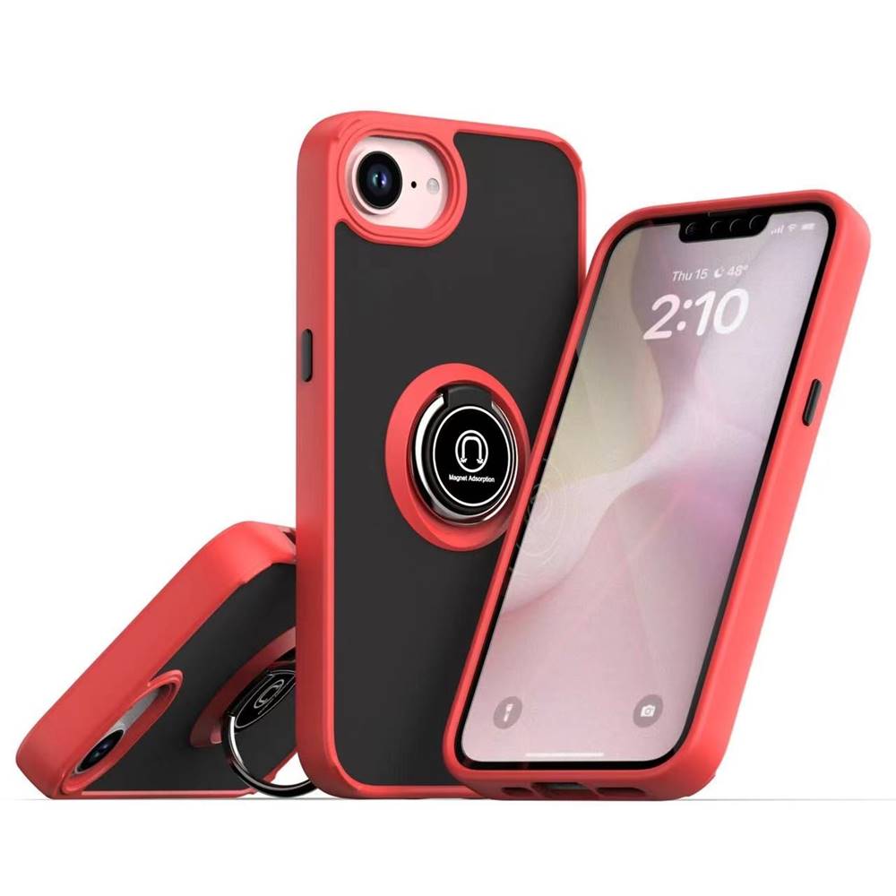 Tuff Slim Armor Hybrid Ring Stand Case, Dual-Layer Protection, Kickstand, Shockproof, for Apple iPhone 16e