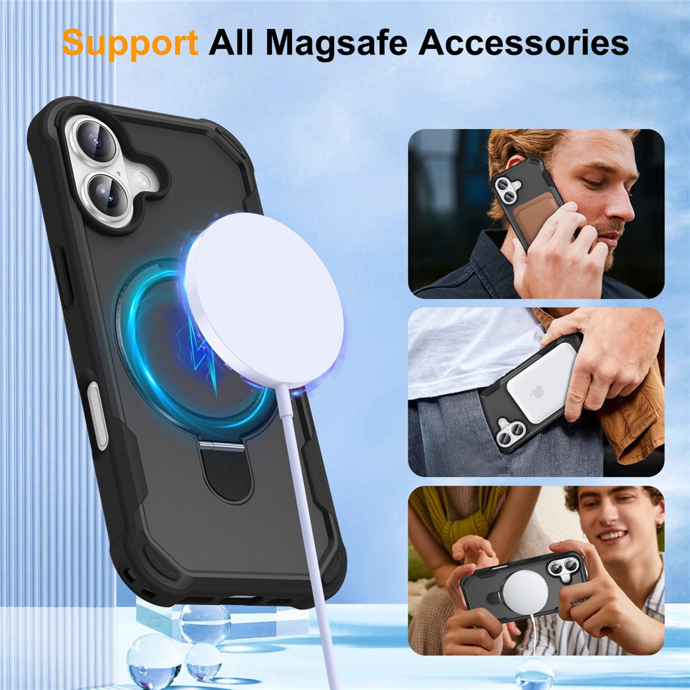 Strong Grip Shockproof MagSafe Kickstand Case, Anti-Scratch Protection & Secure Grip for Apple iPhone 17 – Enhanced Drop Defense
