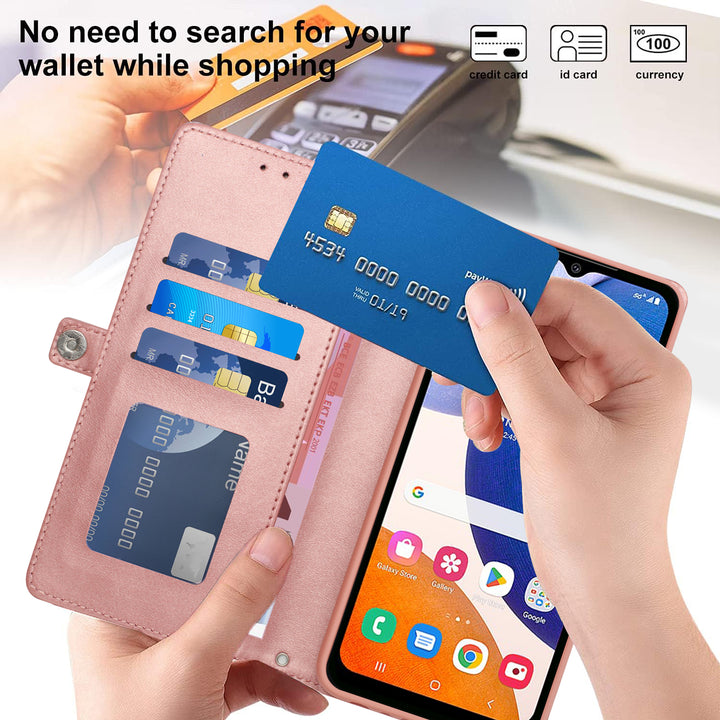 Wallet Phone Case with PU Leather, Card Holder Slot & Foldable Front Cover – Elegant Protection, Magnetic Closure, Apple iPhone 17