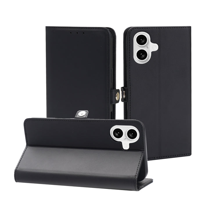 Wallet Phone Case with PU Leather, Card Holder Slot & Foldable Front Cover – Elegant Protection, Magnetic Closure, Apple iPhone 17