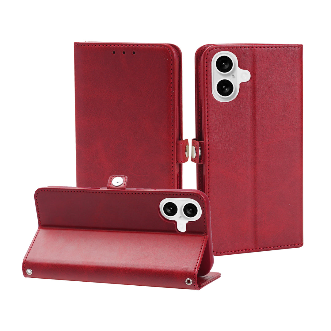 Wallet Phone Case with PU Leather, Card Holder Slot & Foldable Front Cover – Elegant Protection, Magnetic Closure, Apple iPhone 17