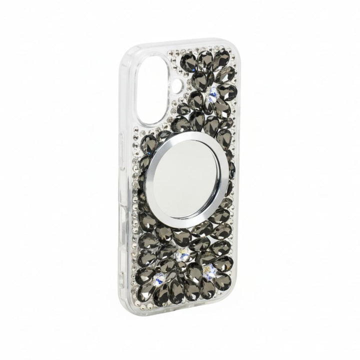 Glitter Rhinestone Diamond Mirror Jewel Phone Case – Lightweight, Shock-Absorbing, Mirror Finish, TPU Protection for Apple iPhone 17