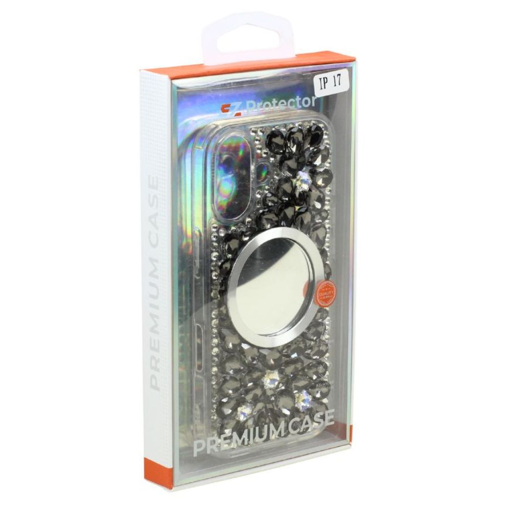 Glitter Rhinestone Diamond Mirror Jewel Phone Case – Lightweight, Shock-Absorbing, Mirror Finish, TPU Protection for Apple iPhone 17