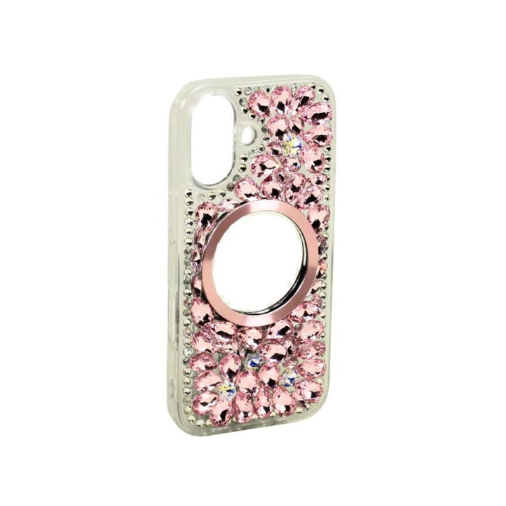 Glitter Rhinestone Diamond Mirror Jewel Phone Case – Lightweight, Shock-Absorbing, Mirror Finish, TPU Protection for Apple iPhone 17