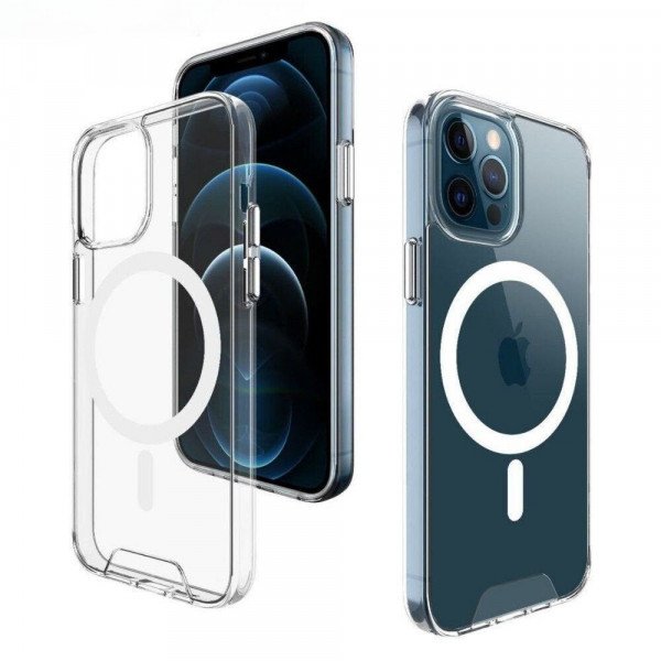 Clear Magnetic Ring Phone Case with Shockproof Bumper Protection for Apple iPhone 17 Pro Max