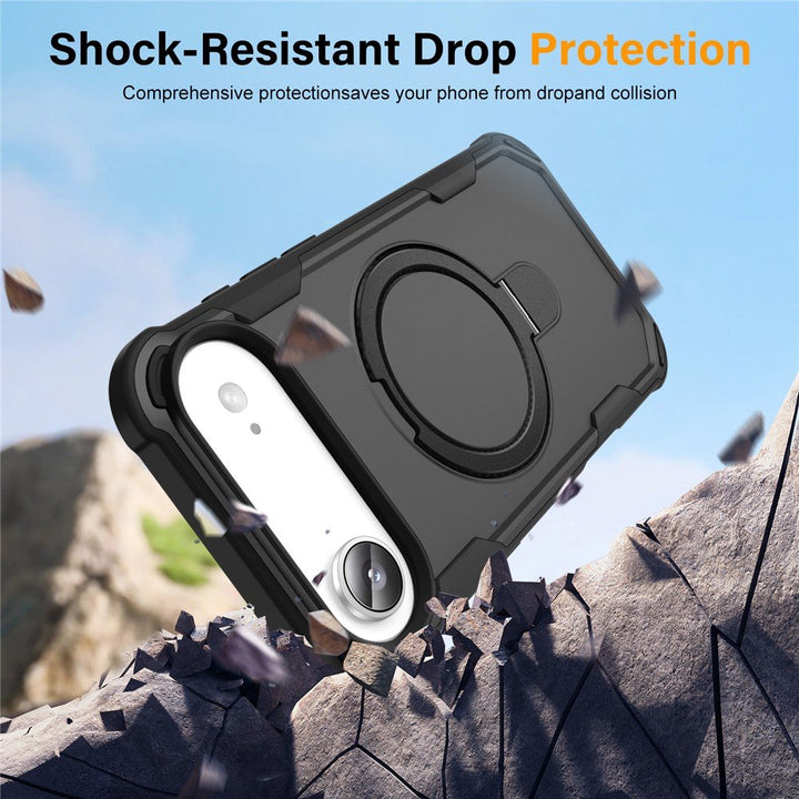 Strong Grip Anti-Scratch Protection Shockproof Phone Case with MagSafe Ring Kickstand for Apple iPhone 17 Air