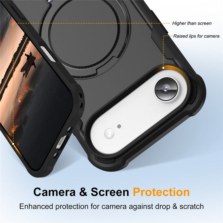 Strong Grip Anti-Scratch Protection Shockproof Phone Case with MagSafe Ring Kickstand for Apple iPhone 17 Air