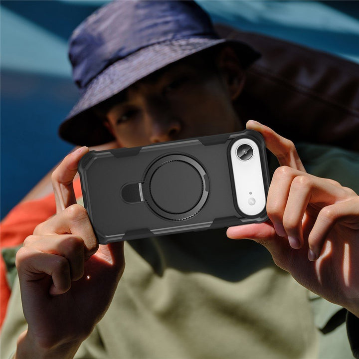Strong Grip Anti-Scratch Protection Shockproof Phone Case with MagSafe Ring Kickstand for Apple iPhone 17 Air